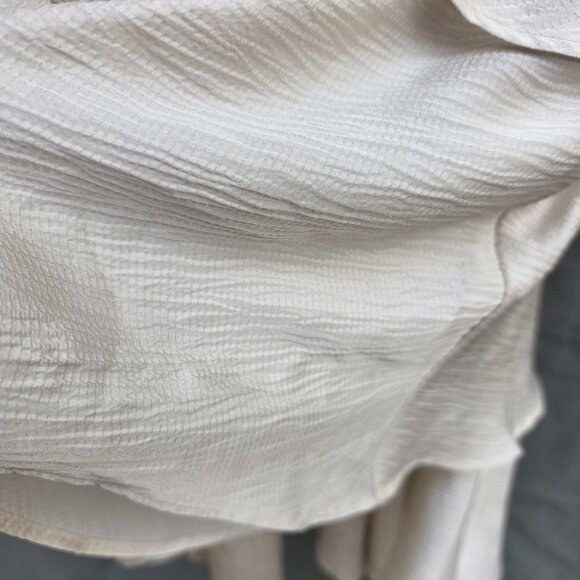 Altar'd State Champagne Dress Ruffle Tiered Satin Romantic Sz XS Sweetheart Neck - Picture 5 of 7